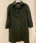 Vintage pure wool classic Loden olive green over coat 40 M 10