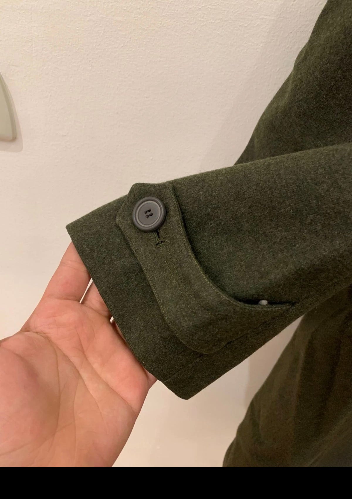 Vintage Tiroler Loden pure wool classic olive green over coat 50L 2XL