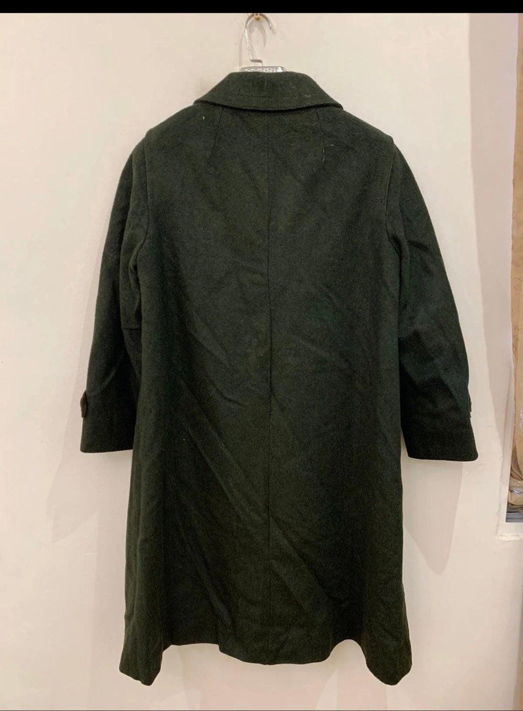 Vintage pure wool classic Loden olive green over coat 40 M 10