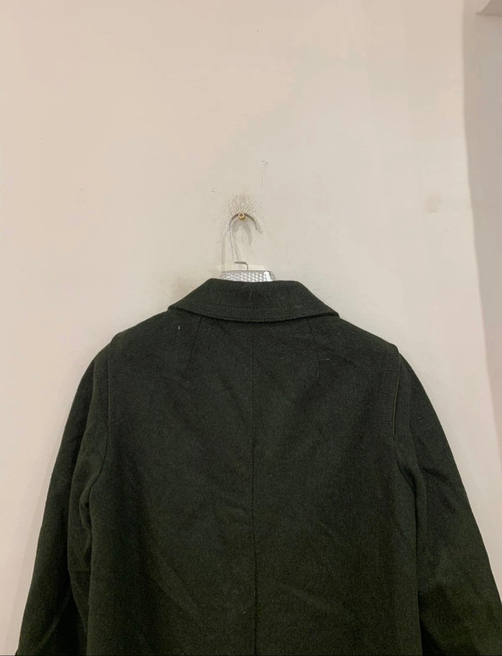 Vintage pure wool classic Loden olive green over coat 40 M 10