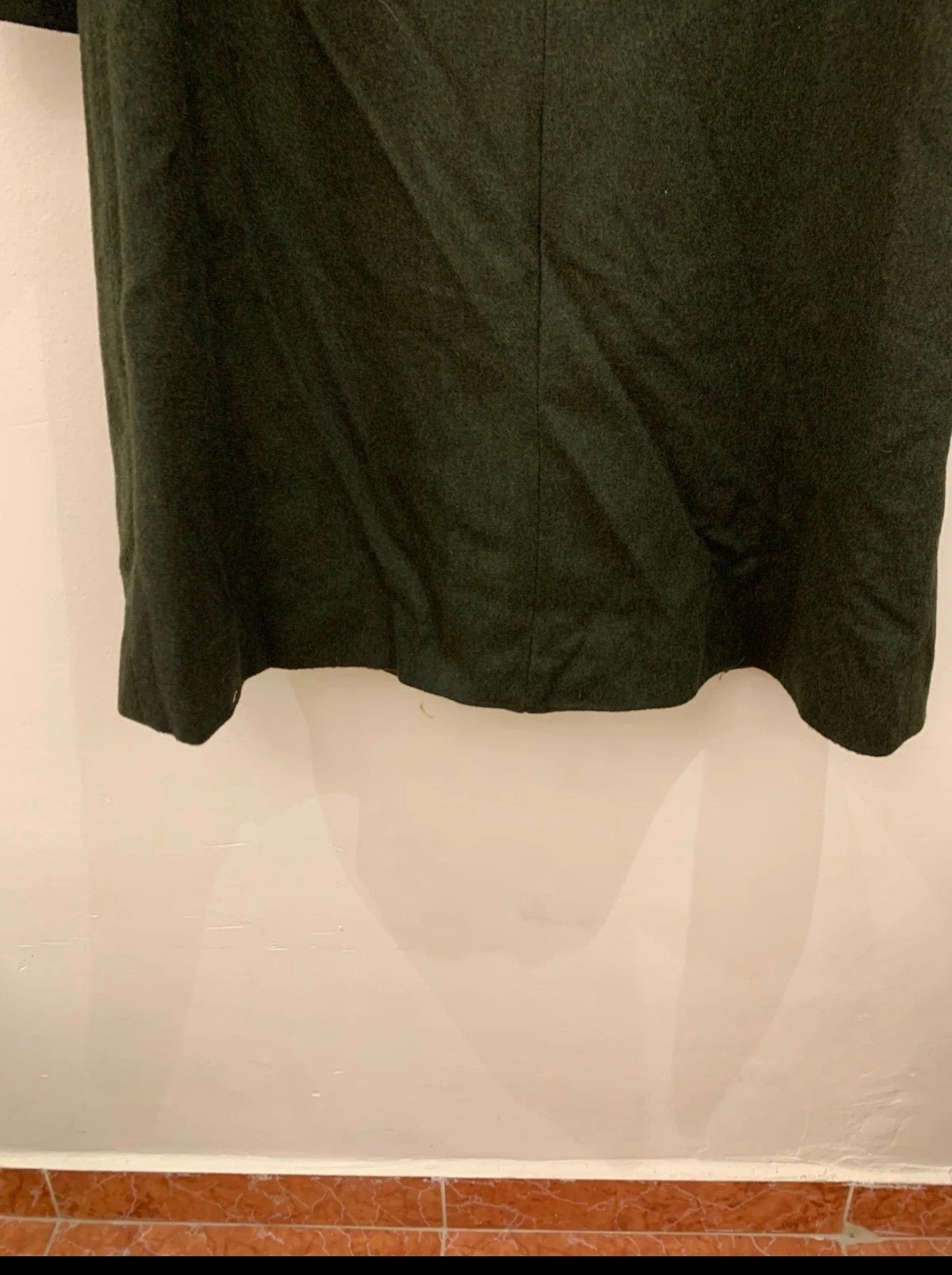 Vintage pure wool classic Loden olive green over coat 40 M 10