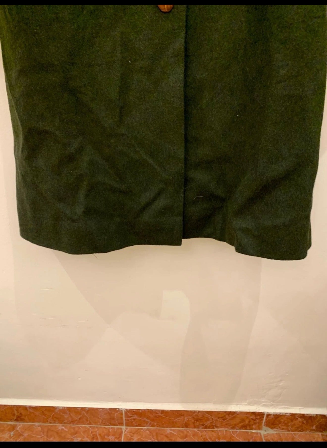 Vintage pure wool classic Loden olive green over coat 40 M 10