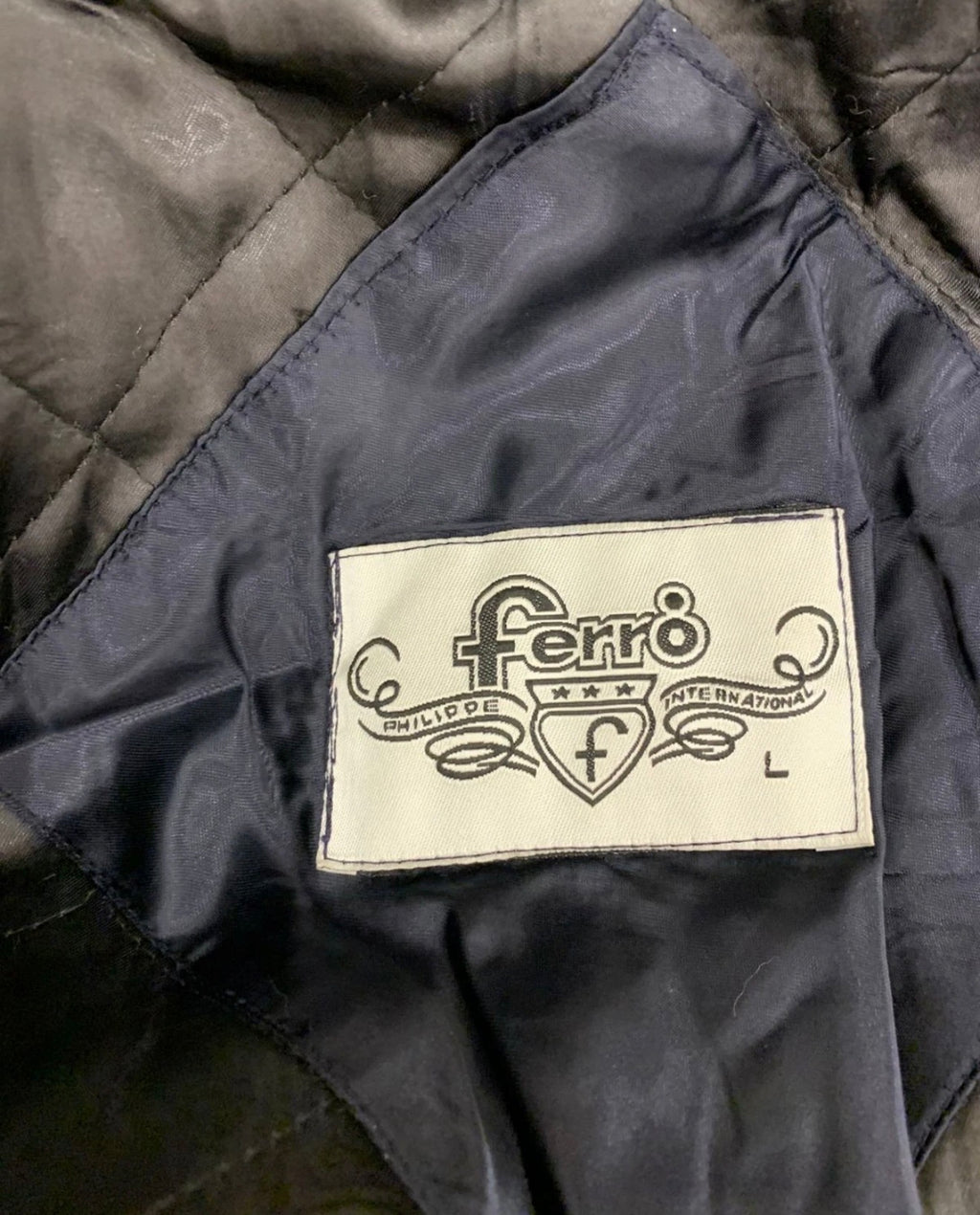 Vintage Ferro wool blend double breasted classic blue over coat 48R XL