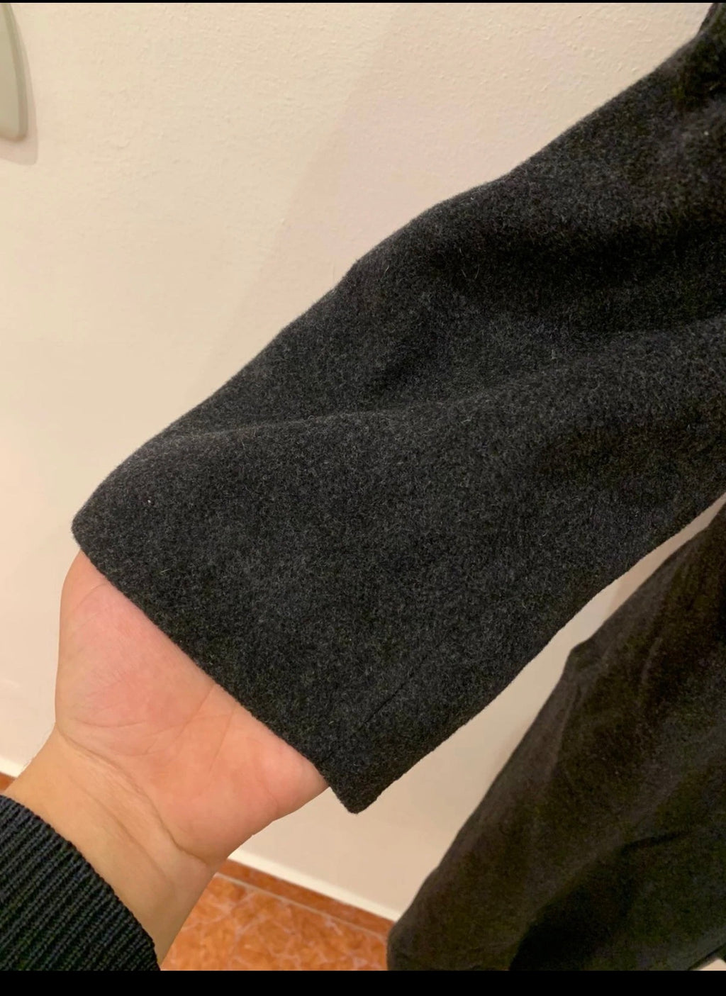 Vintage pure wool double breasted gangster Charcoal over coat 54R 3XL