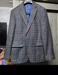 Classic glen check pure wool handwoven German tweed hunting jacket blazer 38R
