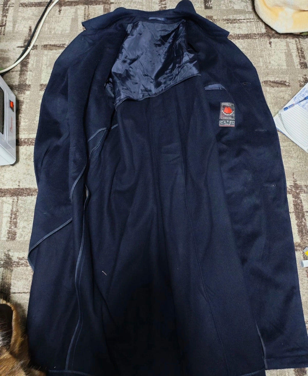 Vintage Tiroler Loden pure wool classic navy over coat 48L 48R XL