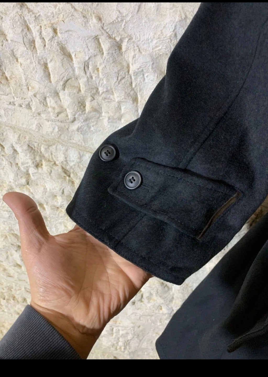 Vintage Rikson pure wool classic charcoal belted over coat 52R 2XL