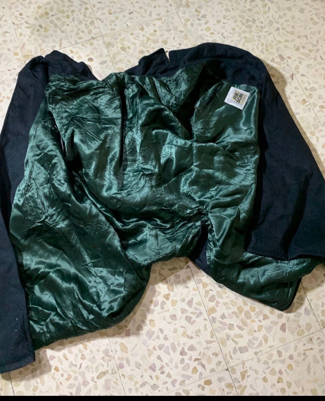 Vintage Rikson pure wool classic charcoal belted over coat 52R 2XL