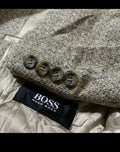 Vintage Hugo Boss pure wool handwoven Tweed classic jacket blazer 42R 42S