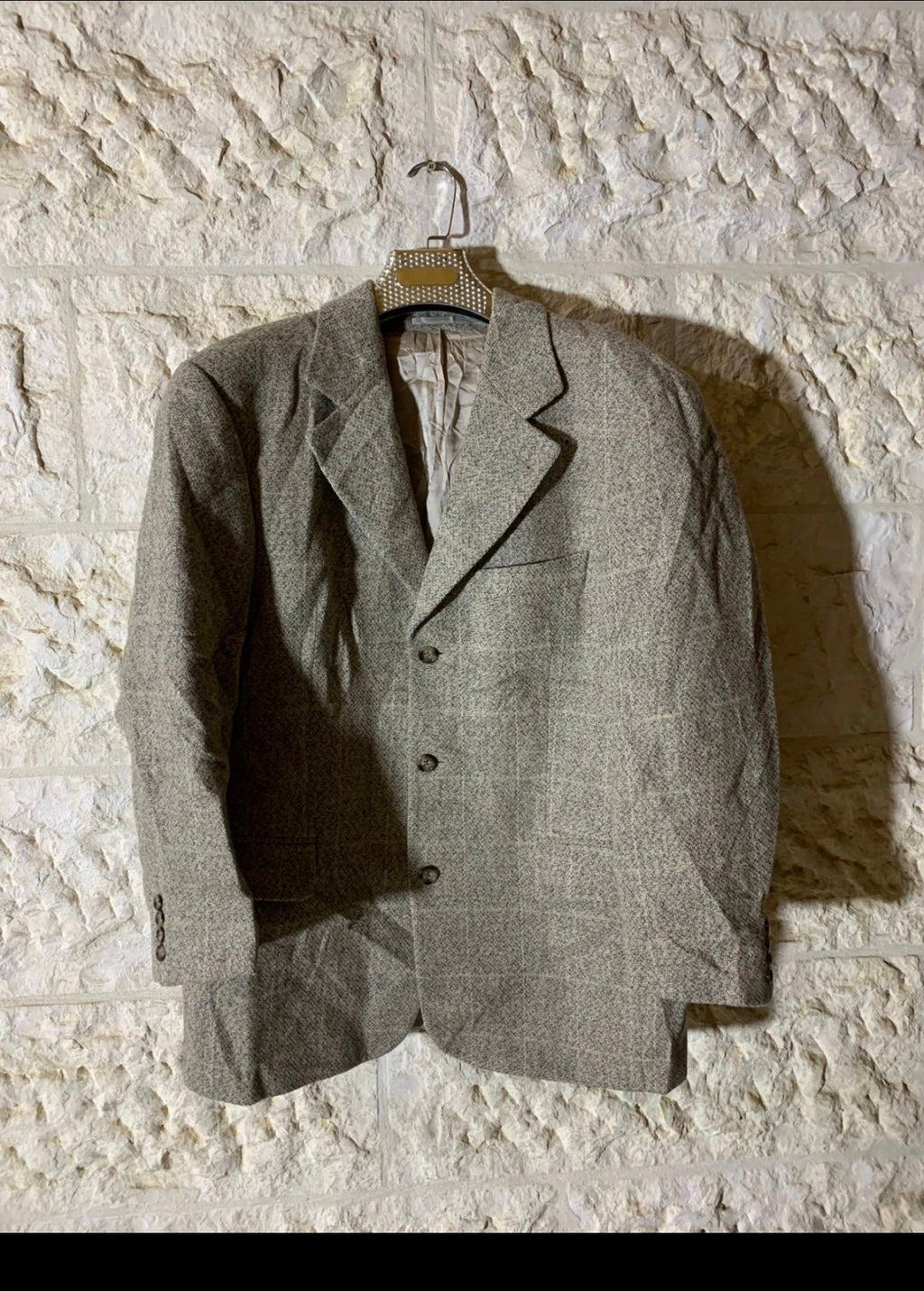 Vintage Hugo Boss pure wool handwoven Tweed classic jacket blazer 42R 42S