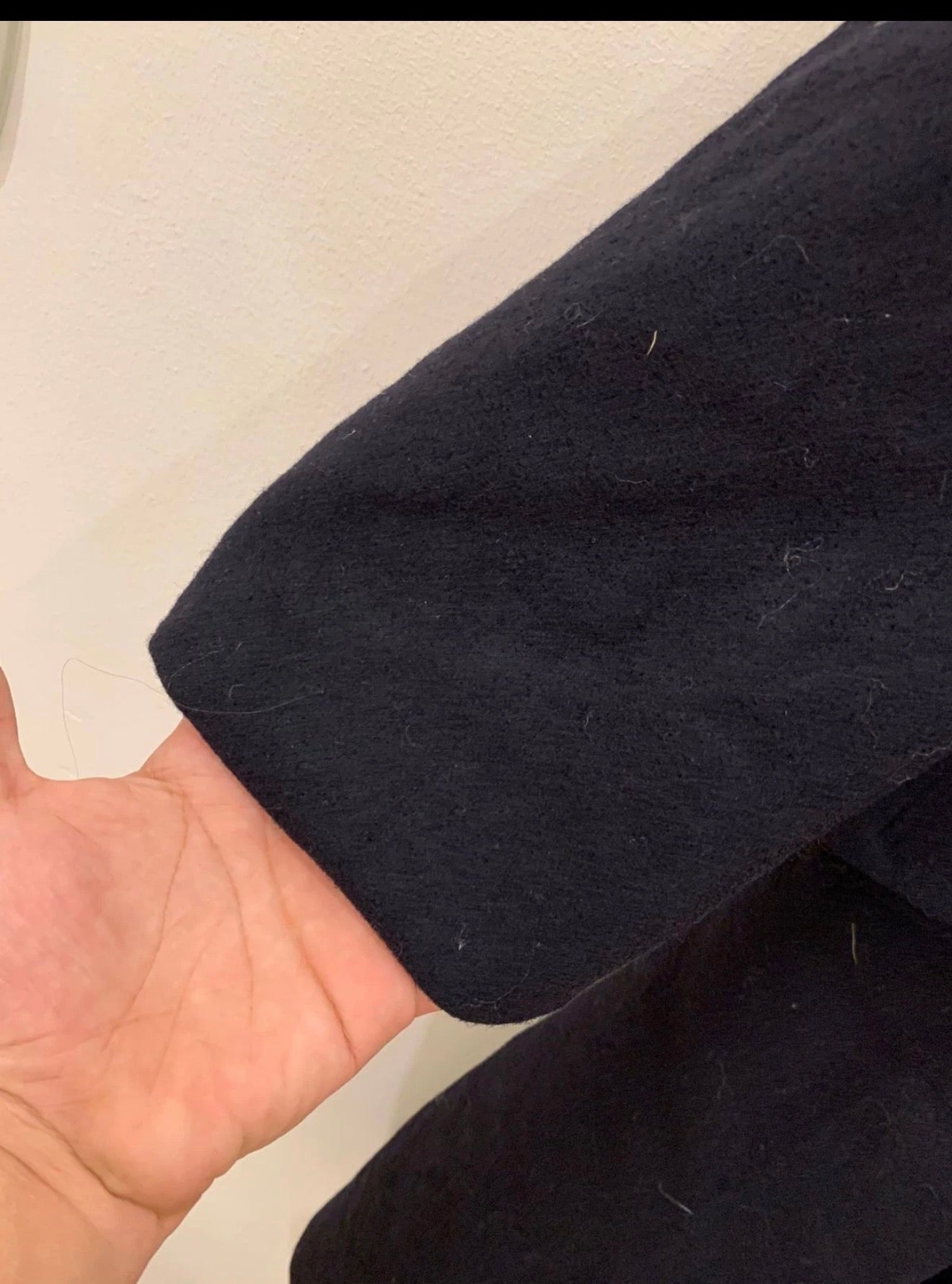 Vintage pure woollen wool classic gold button navy over coat 44R