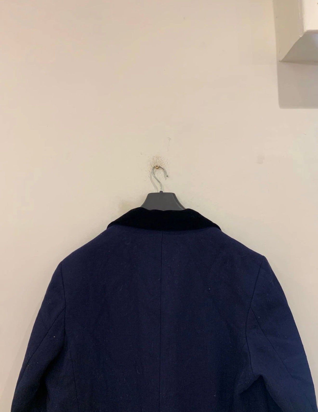 Vintage wool blend classic navy unique over coat 48R 48L XL