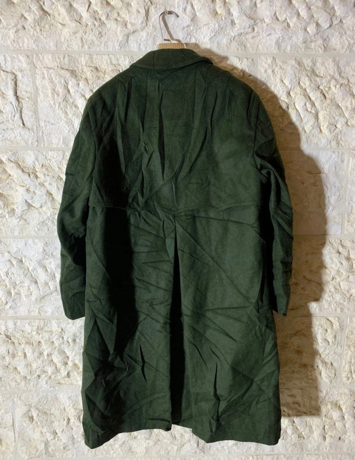 Vintage Pischl Tiroler Loden wool blended classic olive green over coat 42R