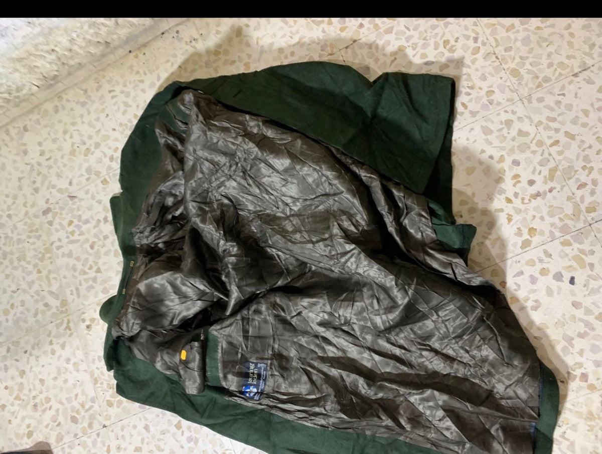 Vintage Pischl Tiroler Loden wool blended classic olive green over coat 42R