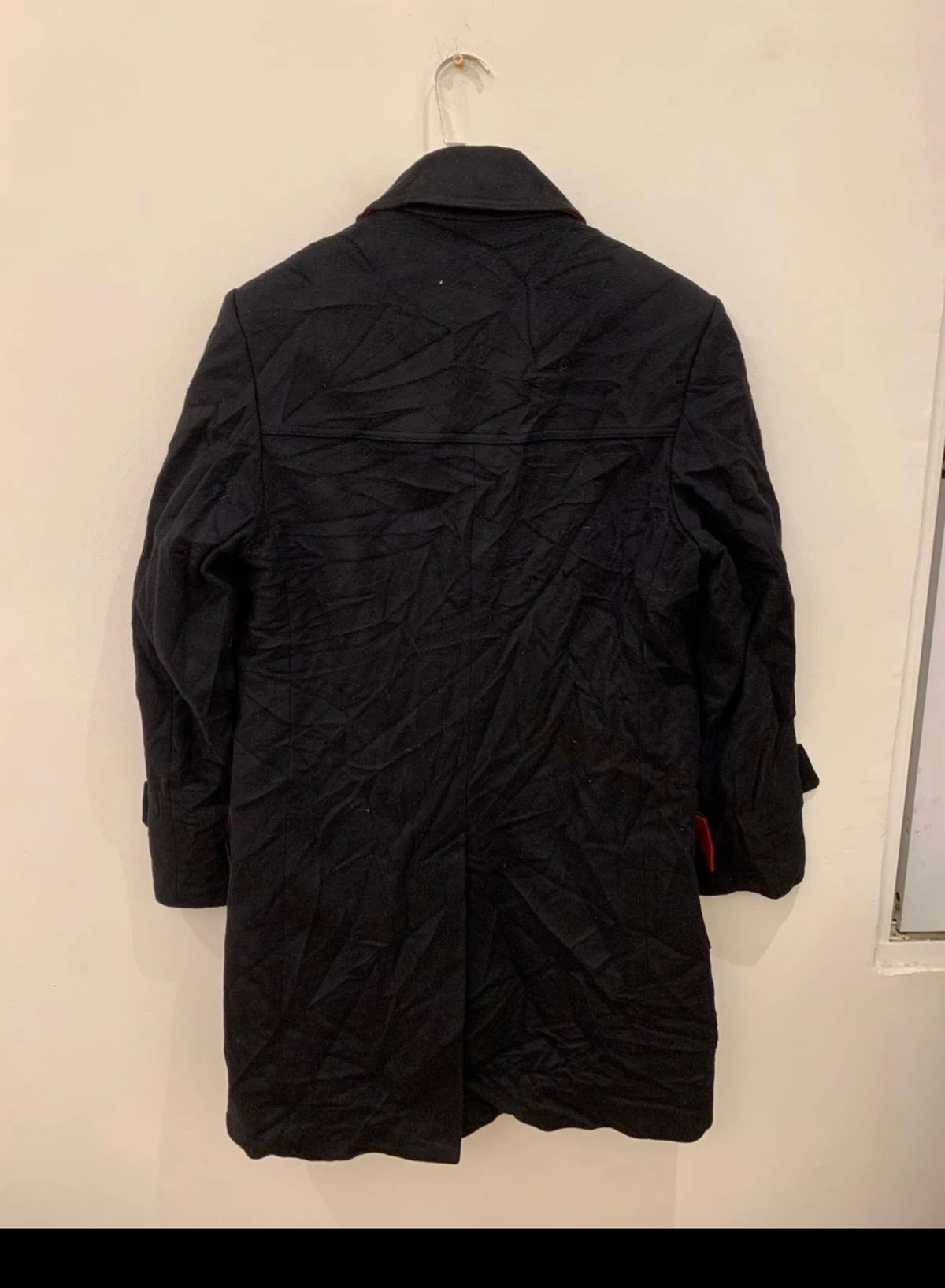 Vintage Wool Cashmere blend classic Italian black over coat 38R