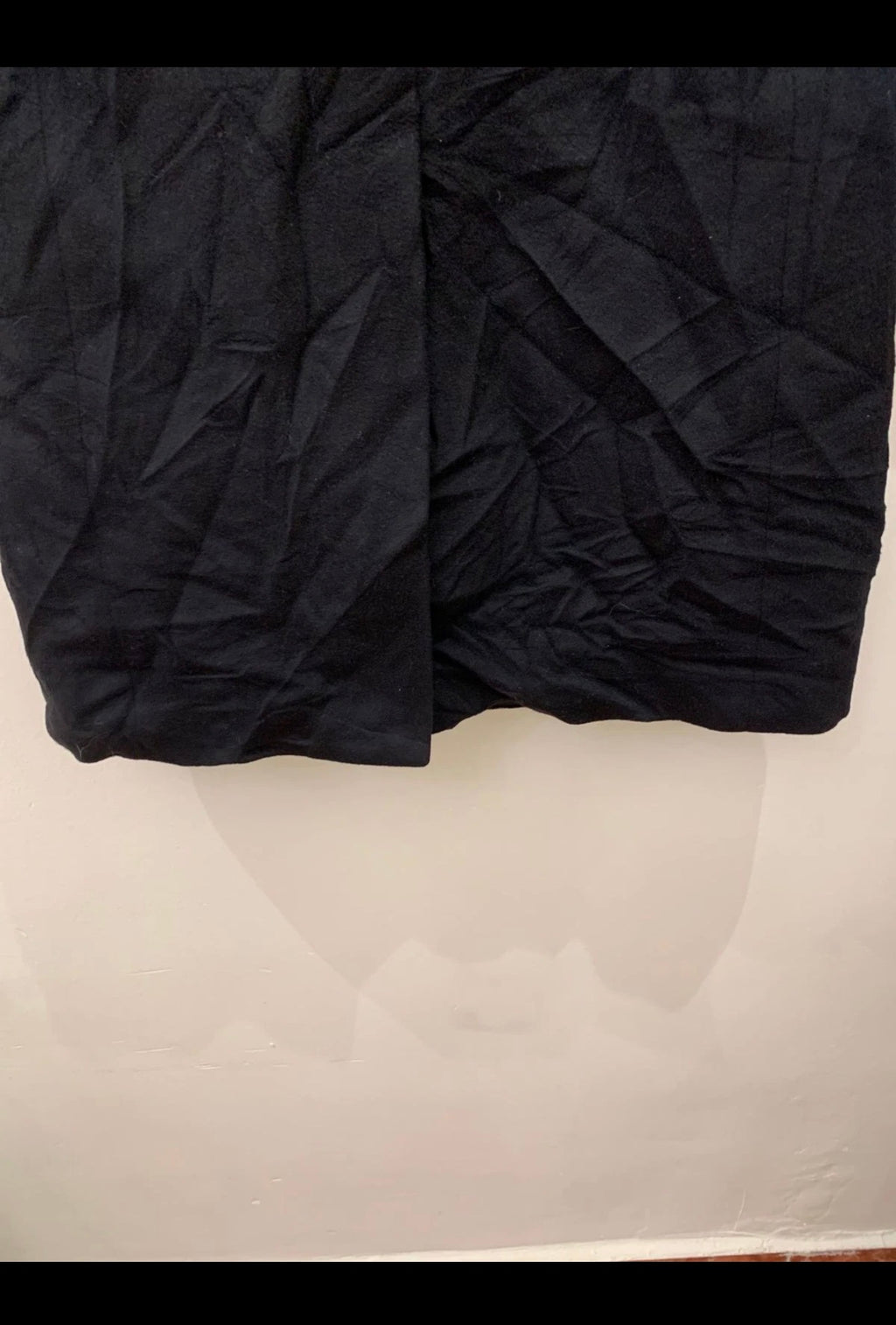 Vintage Wool Cashmere blend classic Italian black over coat 38R