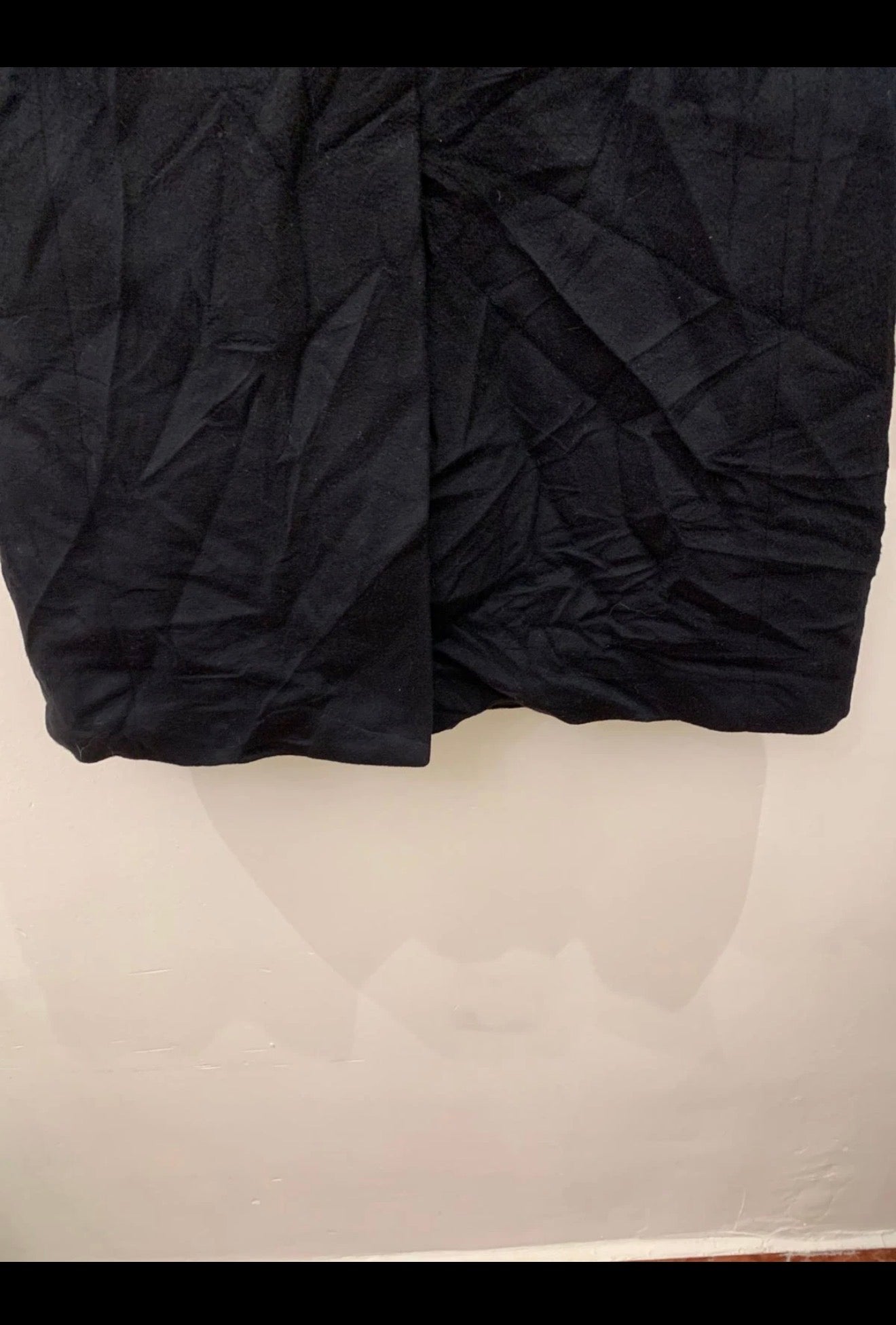 Vintage Wool Cashmere blend classic Italian black over coat 38R