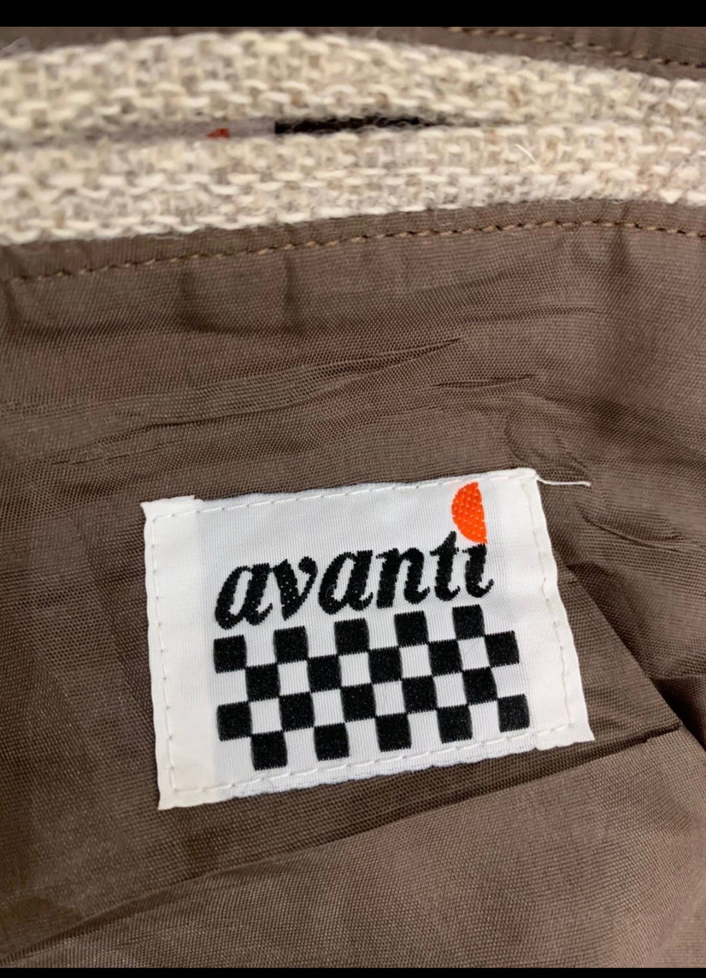 Vintage Avanti wool blend camouflage classic beige jacket blazer 44R