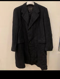 1950s Vintage handtailored pure wool charcoal classic top over coat 48R XL