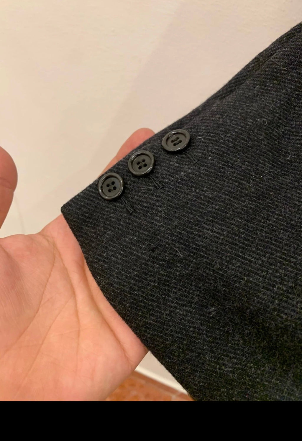 1950s Vintage handtailored pure wool charcoal classic top over coat 48R XL