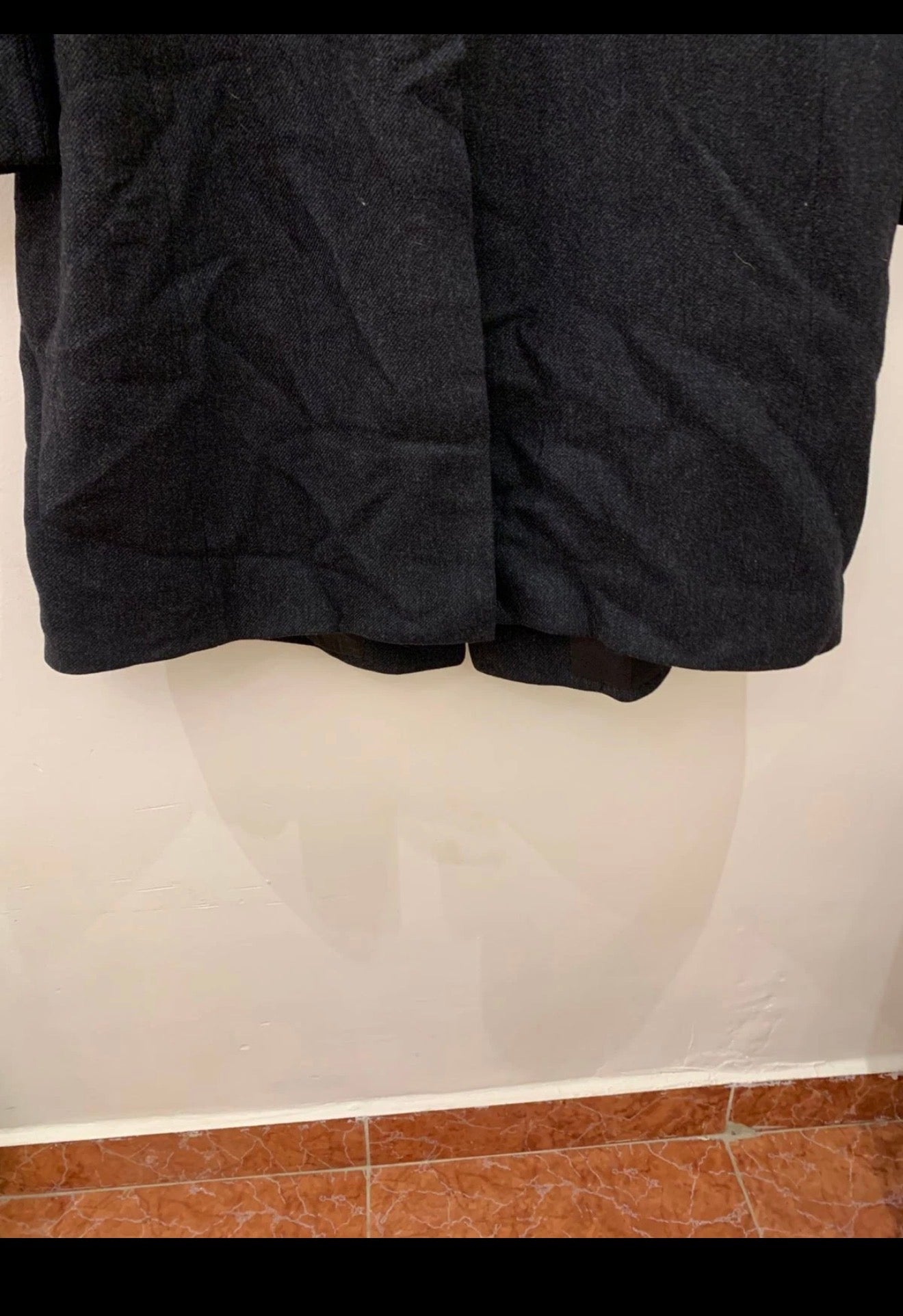 1950s Vintage handtailored pure wool charcoal classic top over coat 48R XL