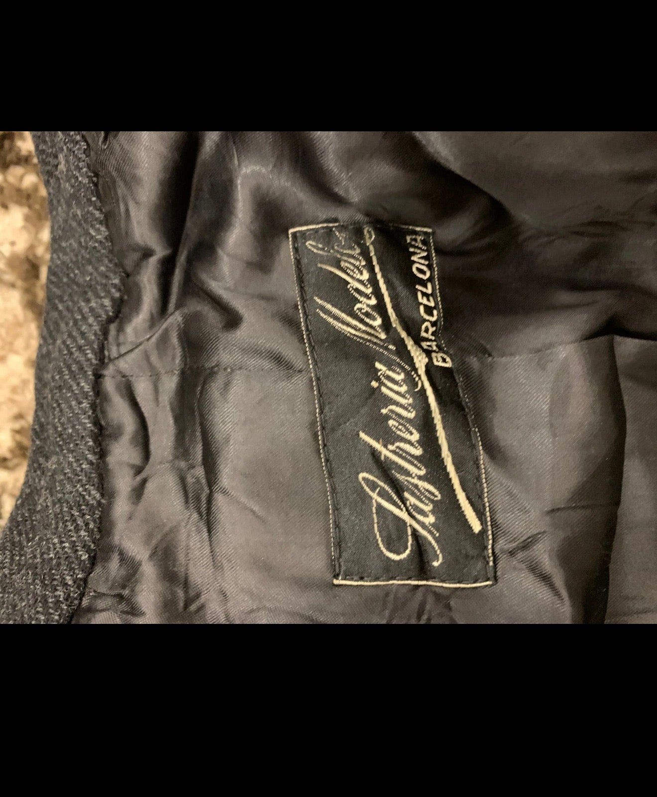 1950s Vintage handtailored pure wool charcoal classic top over coat 48R XL