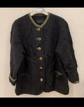 Vintage Giesswein Tiroler Pure woollen wool charcoal jacket sweater 44 L 14