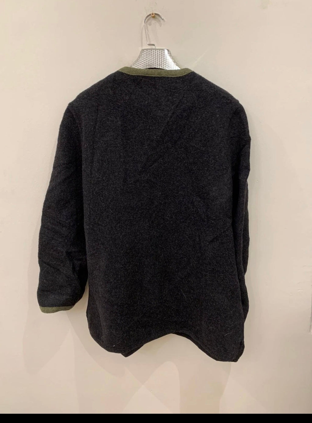 Vintage Giesswein Tiroler Pure woollen wool charcoal jacket sweater 44 L 14