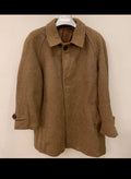 Vintage Wool Cashmere blend classic brown raglan Italian over coat 44R