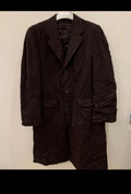 1950s Vintage handtailored bespoke pure wool classic brown over coat 42R 44R