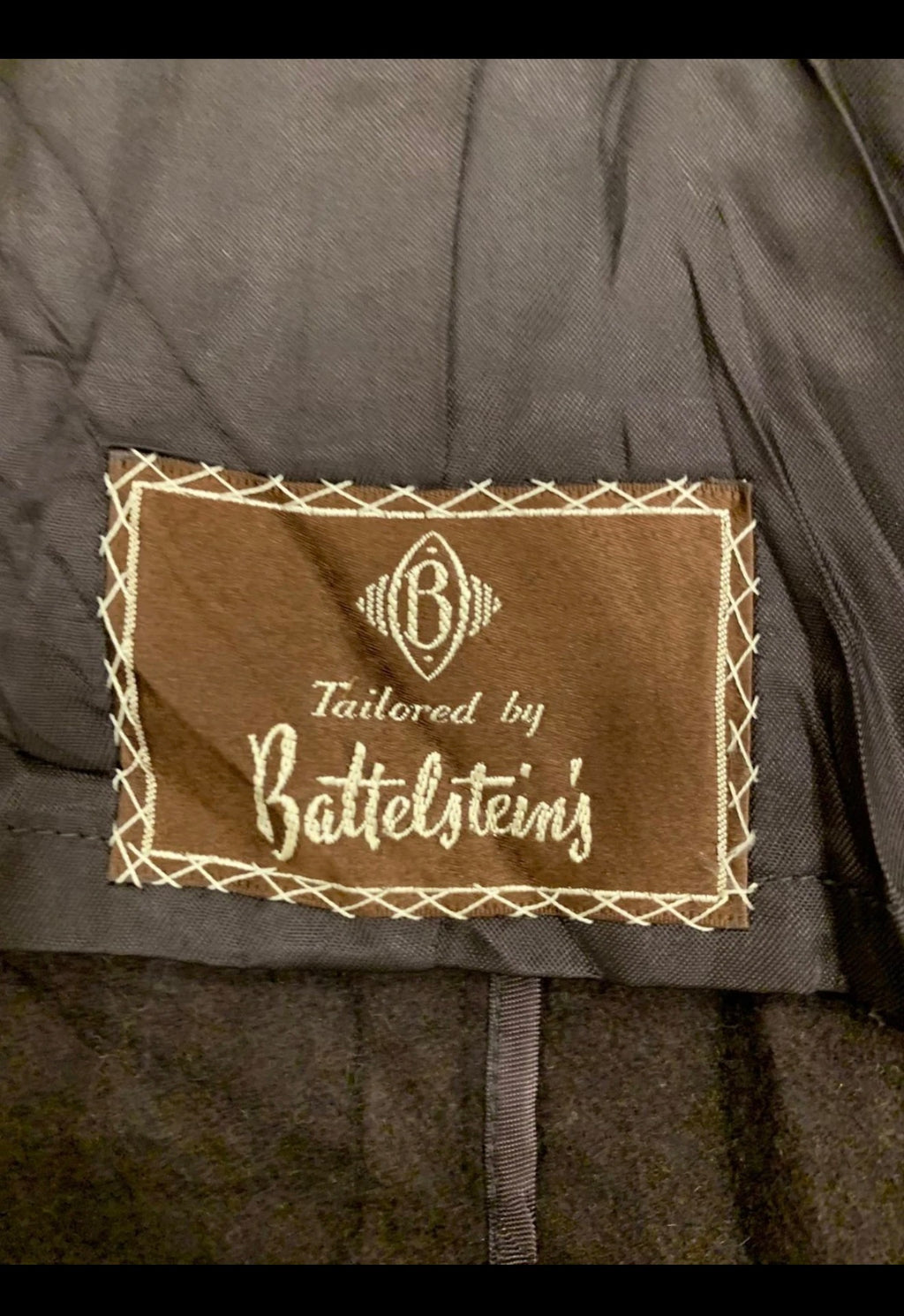 1950s Vintage handtailored bespoke pure wool classic brown over coat 42R 44R