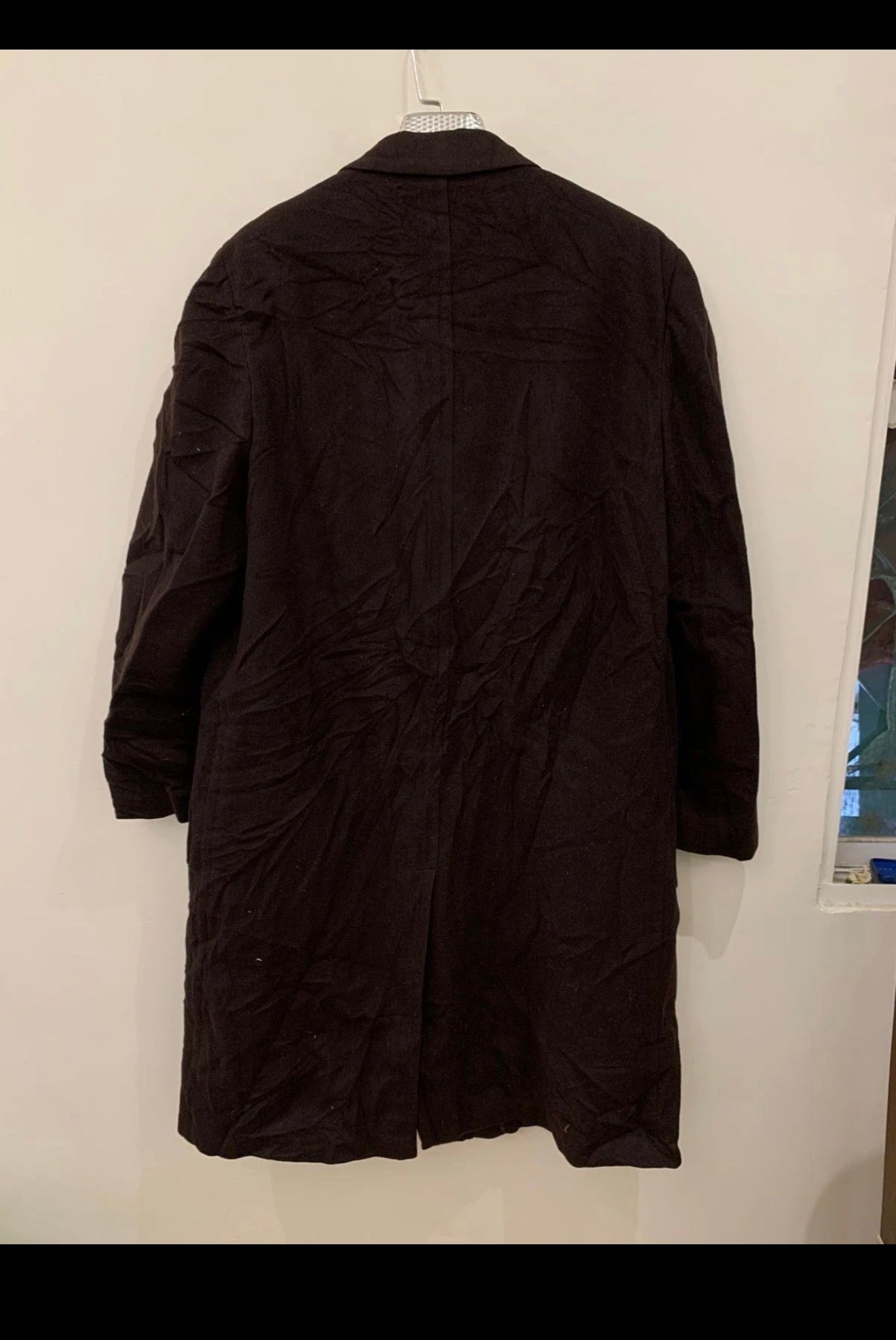 1950s Vintage handtailored bespoke pure wool classic brown over coat 42R 44R