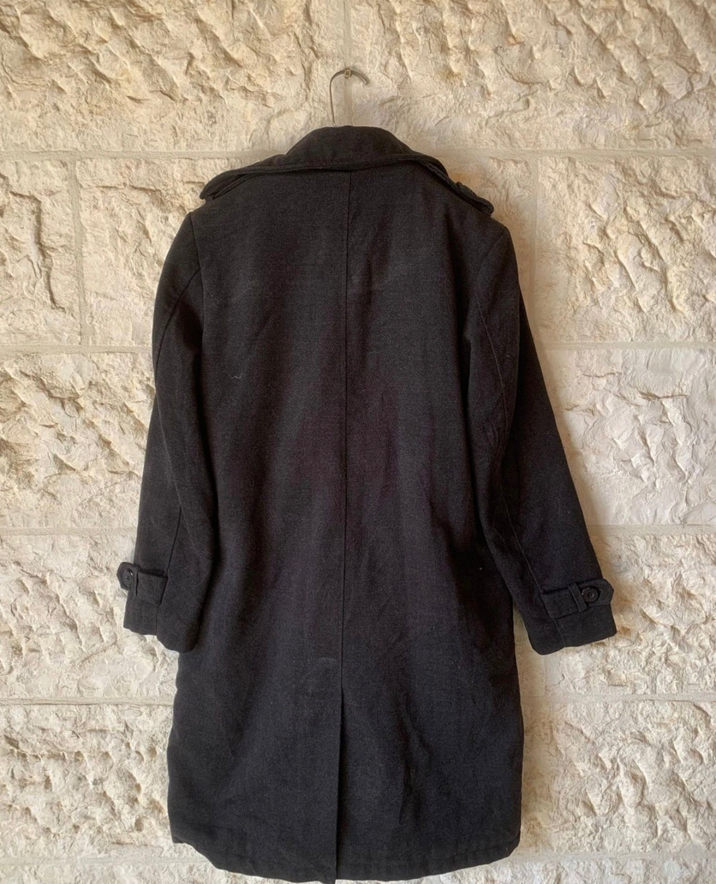 Classic style Giomani wool blend double breasted Charcoal over coat 38R 38S