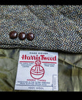 Vintage Harris Tweed pure wool handwoven classic green hunting jacket blazer 42R