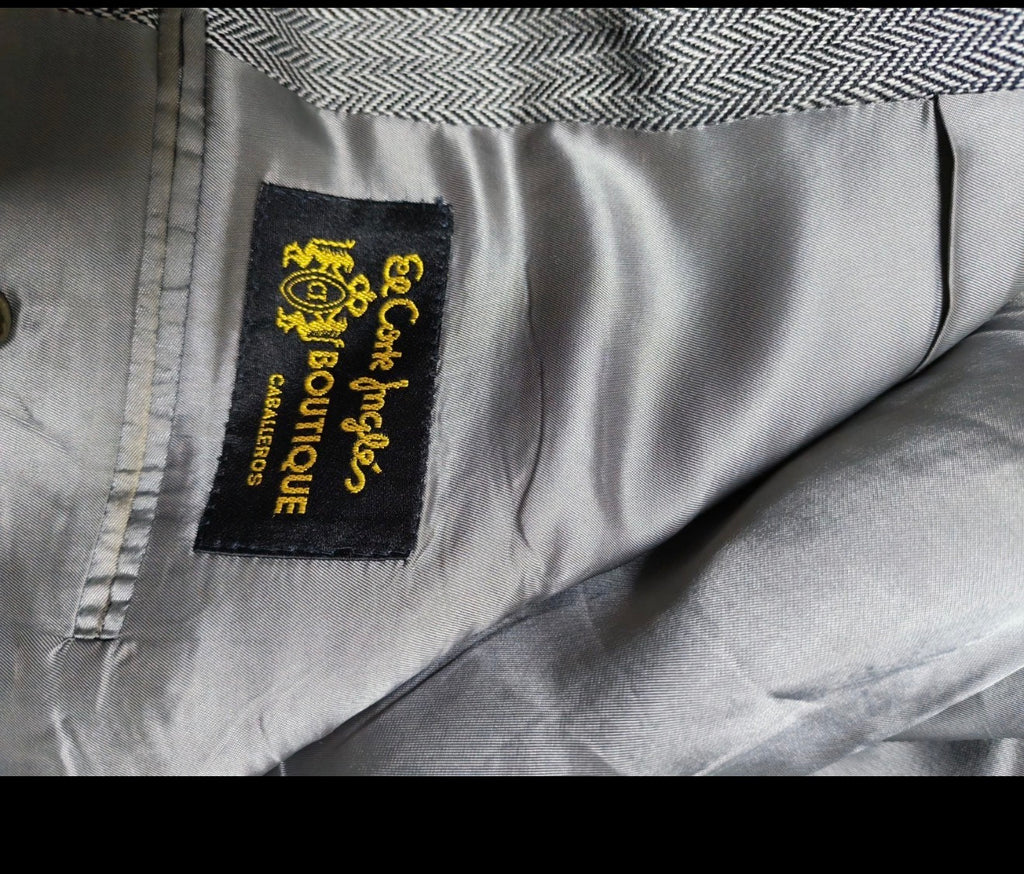 Vintage Burberrys pure worsted wool herringbone gray classic jacket blazer 44R
