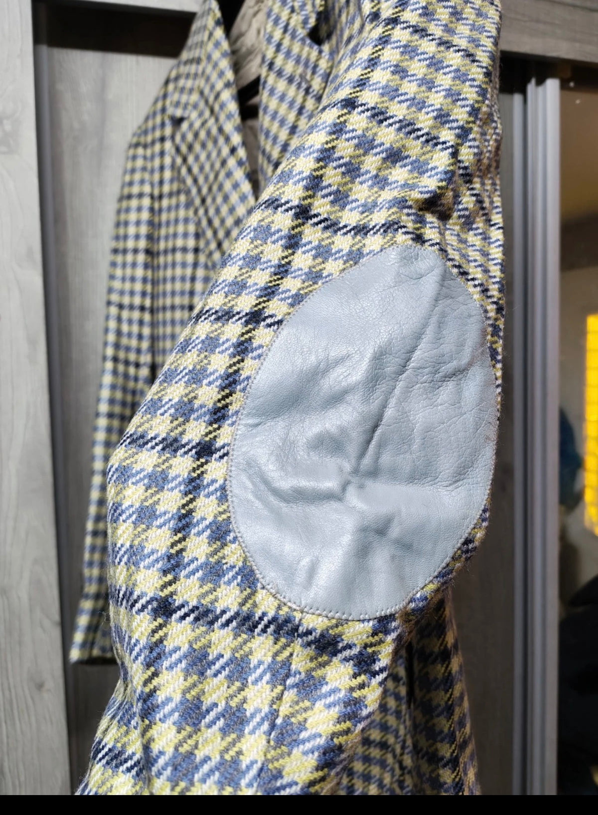 1970s Vintage pure wool houndstooth classic Rockabilly disco jacket blazer 44R