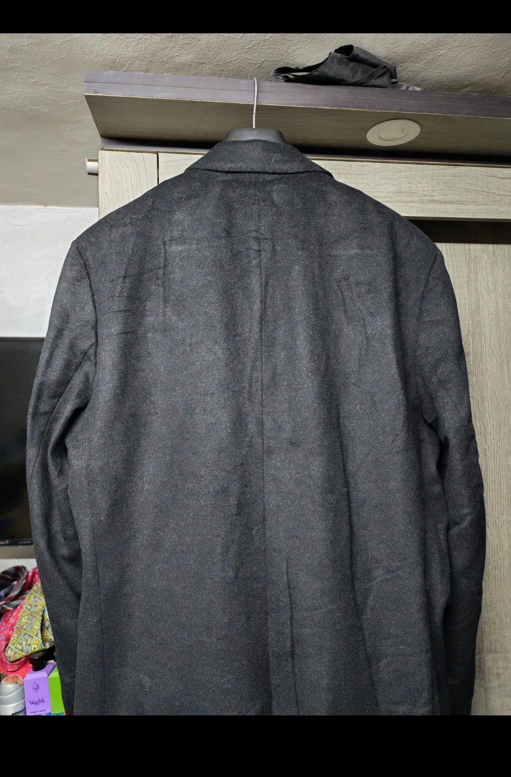 Vintage Westbury pure wool double breasted gangster Charcoal over coat 46L XL