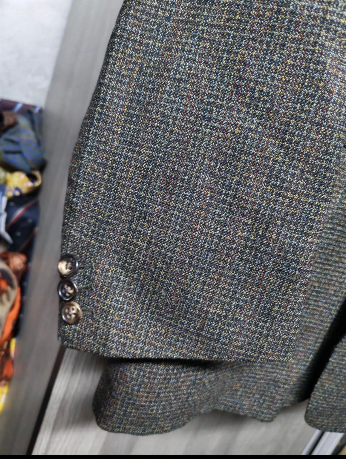 1950s Vintage handtailored all worsted wool greenish classic jacket blazer 40R