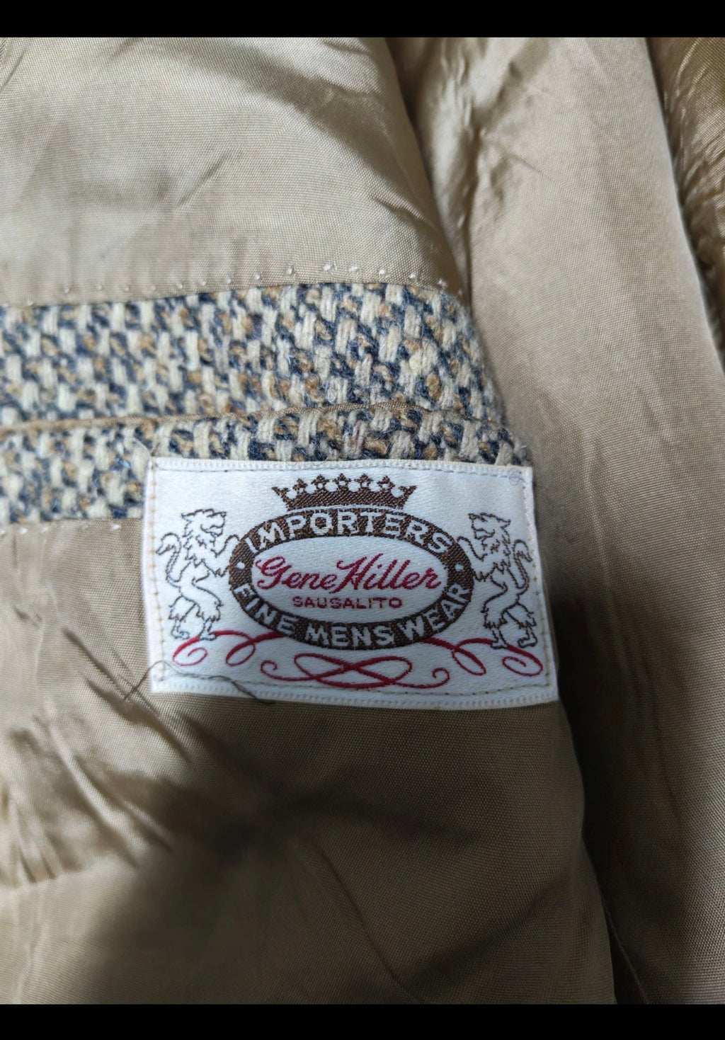 Vintage Van Gils pure wool tweed camouflage classic jacket blazer 36R