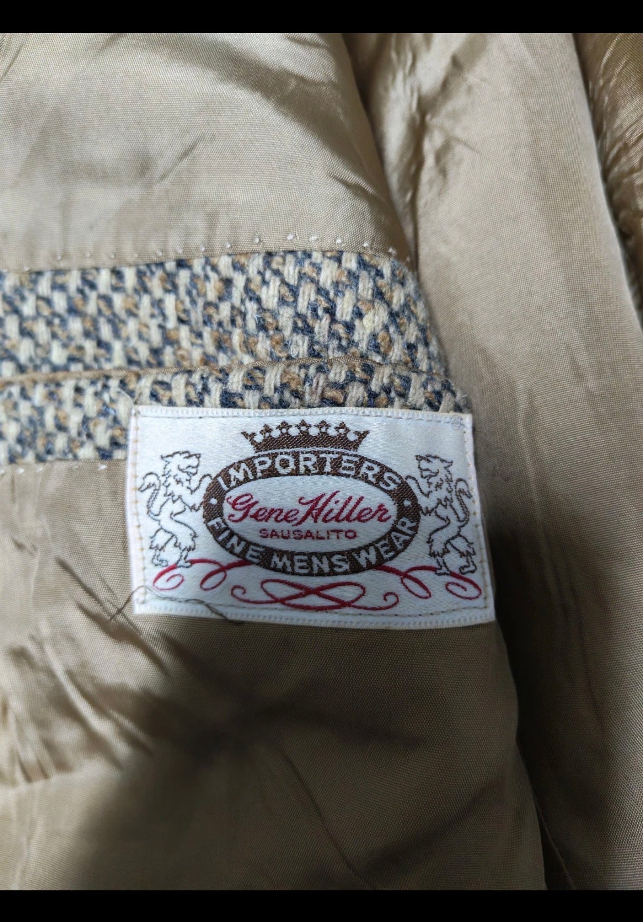 Vintage Van Gils pure wool tweed camouflage classic jacket blazer 36R