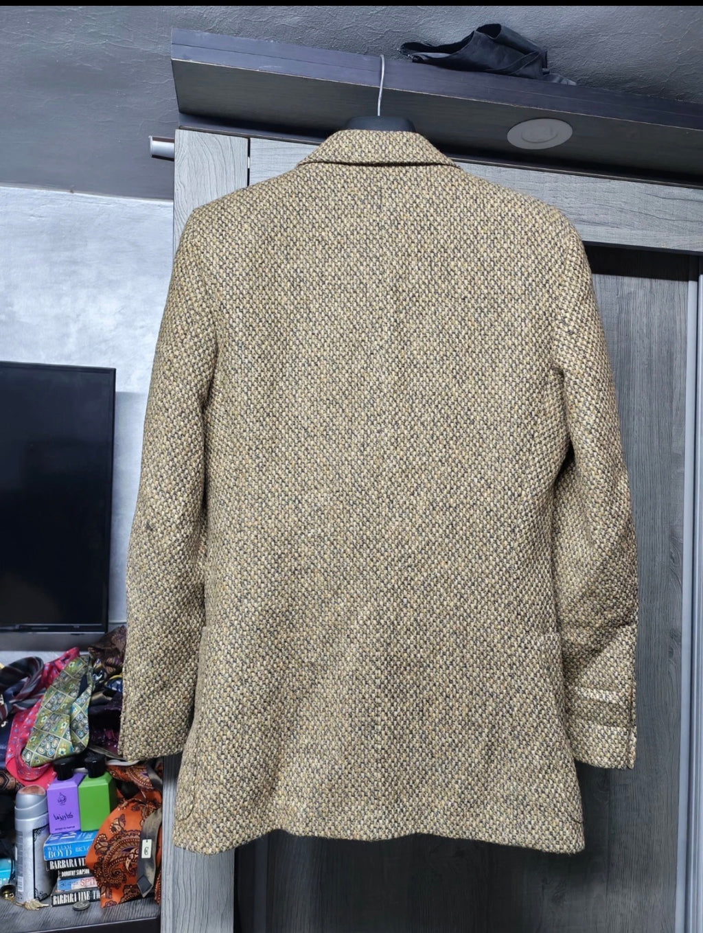 Vintage Van Gils pure wool tweed camouflage classic jacket blazer 36R