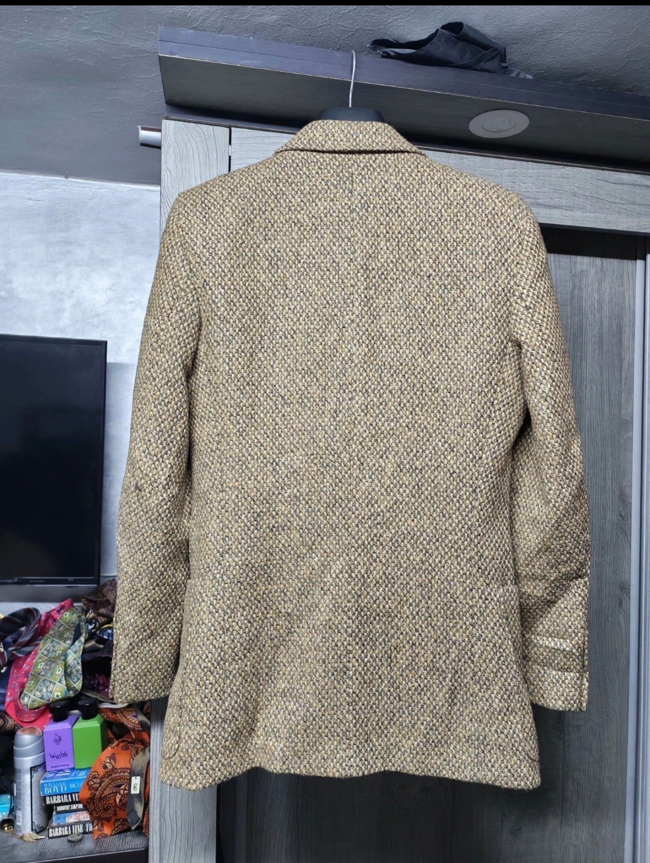 Vintage Van Gils pure wool tweed camouflage classic jacket blazer 36R
