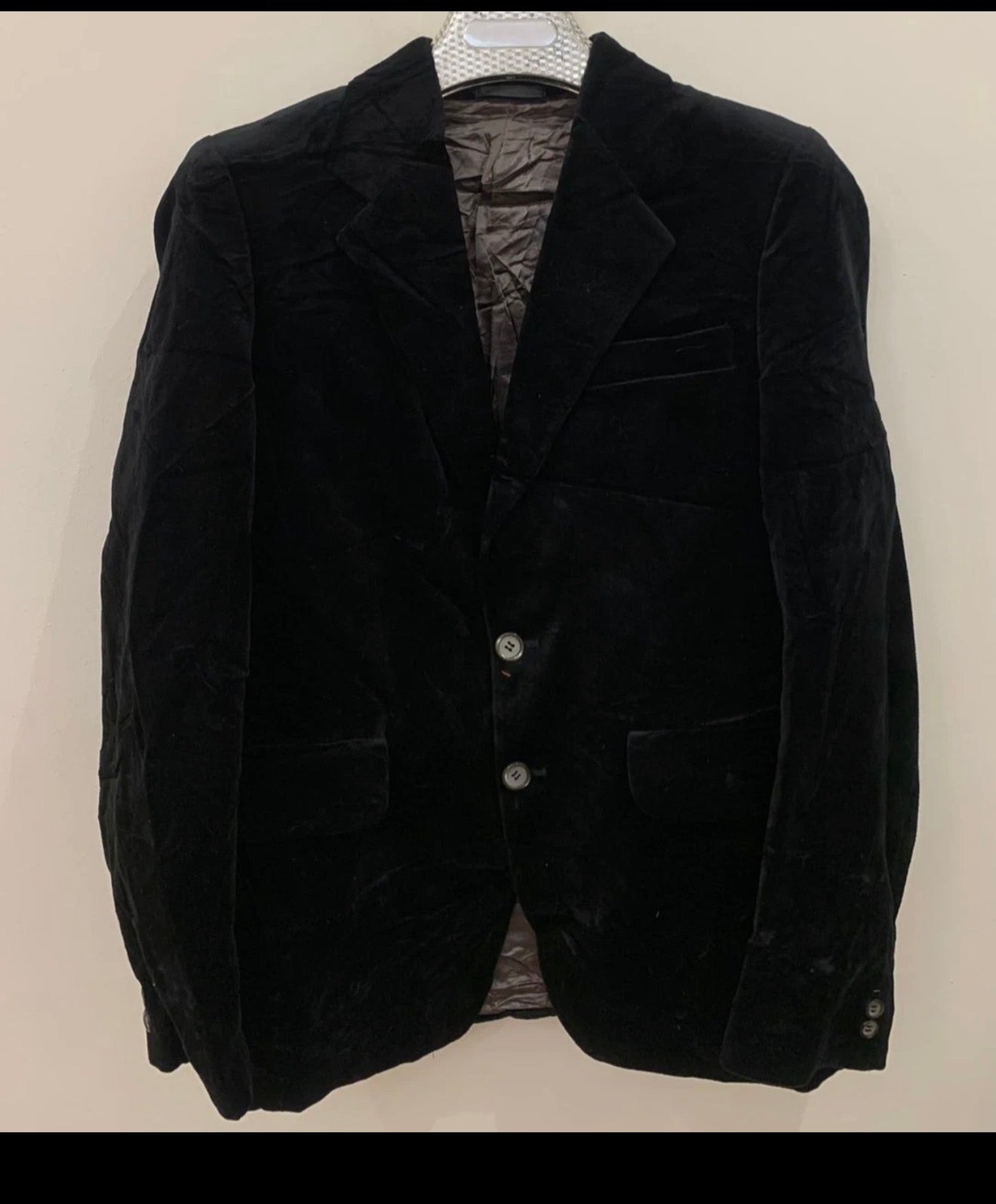 Vintage Shannon classic 100% cotton velvet black jacket blazer 36R 36L