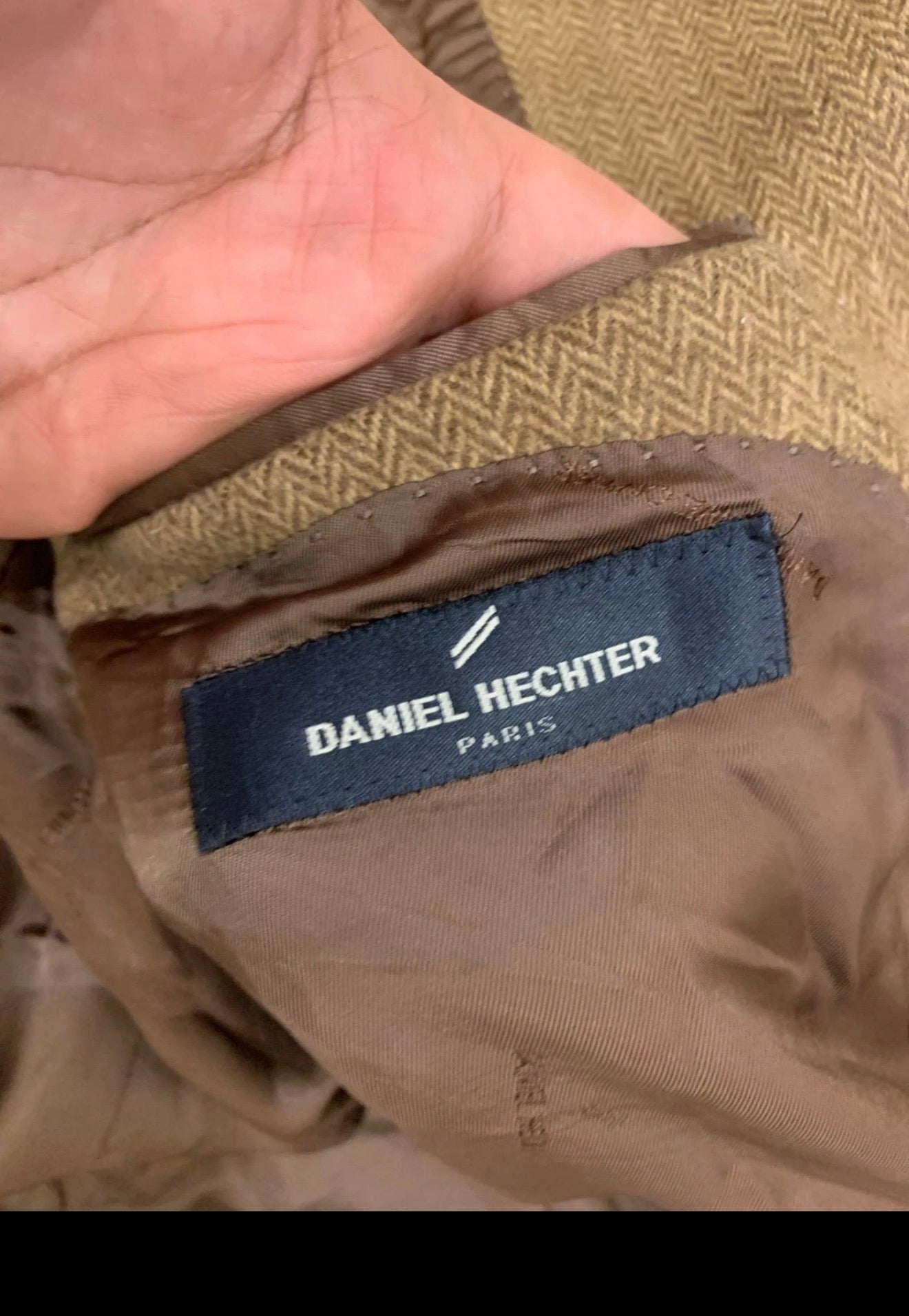 Vintage Daniel Hechter Wool Cashmere blend brown hunting jacket blazer 42R