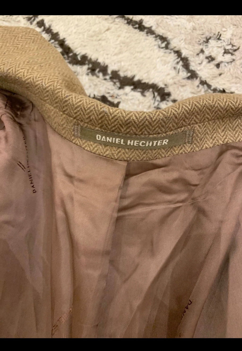 Vintage Daniel Hechter Wool Cashmere blend brown hunting jacket blazer 42R