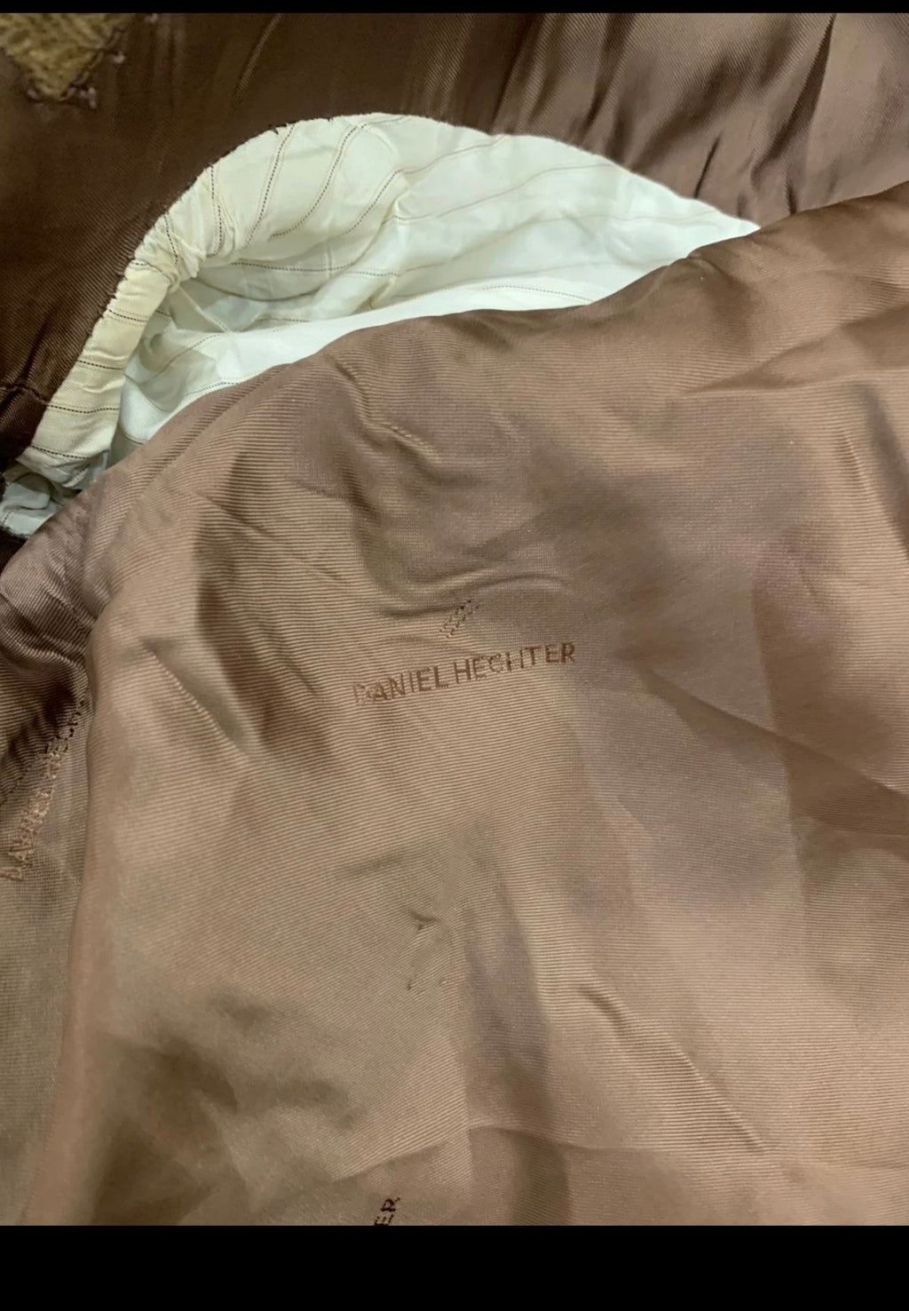 Vintage Daniel Hechter Wool Cashmere blend brown hunting jacket blazer 42R