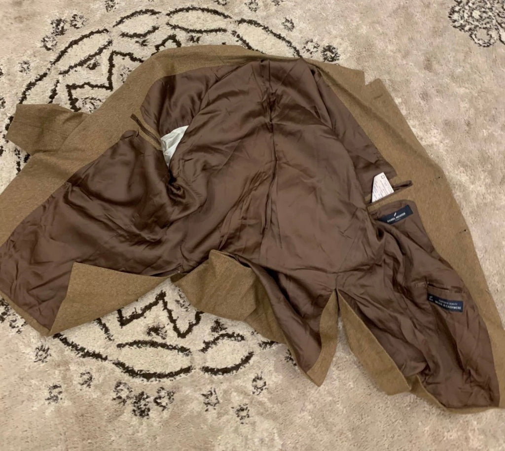 Vintage Daniel Hechter Wool Cashmere blend brown hunting jacket blazer 42R