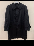 1970s Vintage all worsted wool charcoal classic raglan over coat 40R 40S