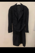 Vintage wool cashmere blend belted classic double breasted over coat 50L 50R 2XL