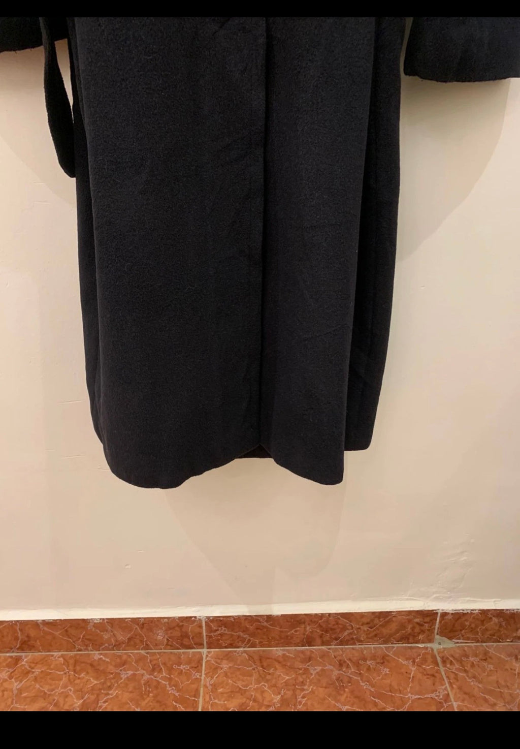 Vintage wool cashmere blend belted classic double breasted over coat 50L 50R 2XL